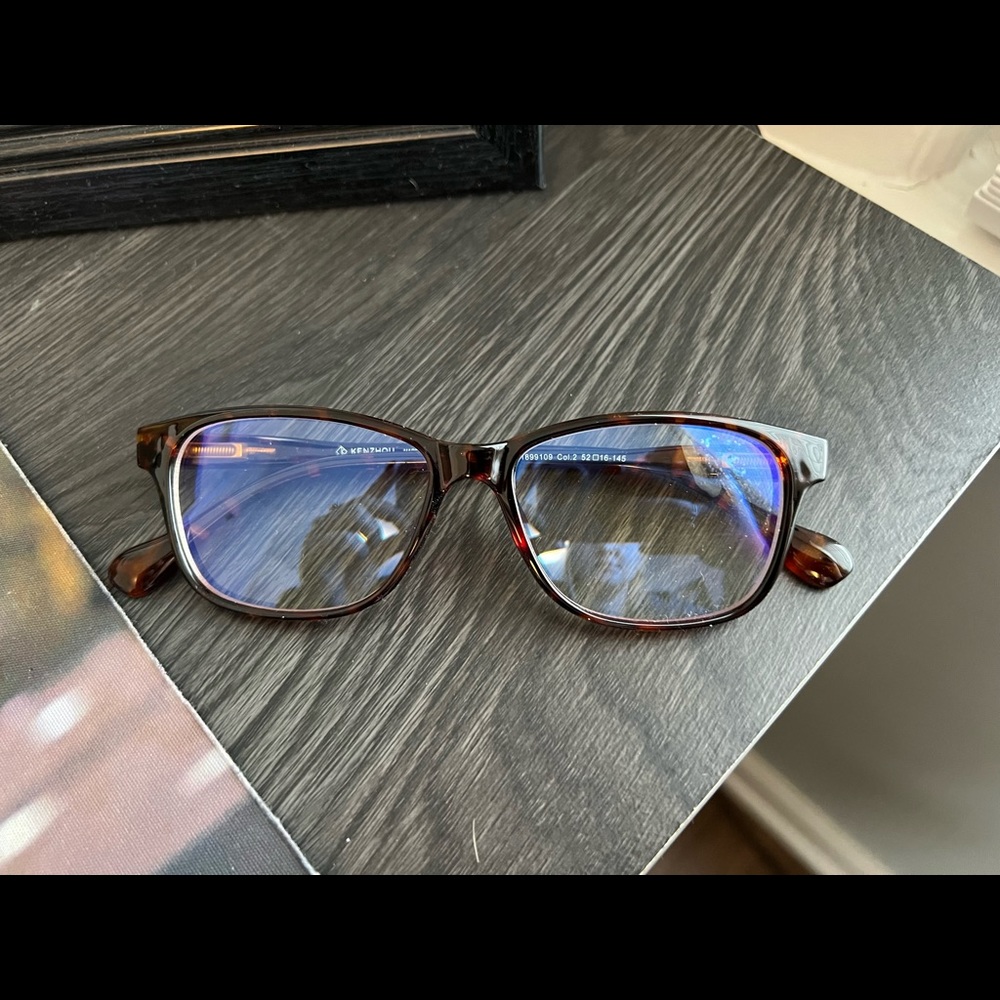 Blue light glasses - brown animal print
